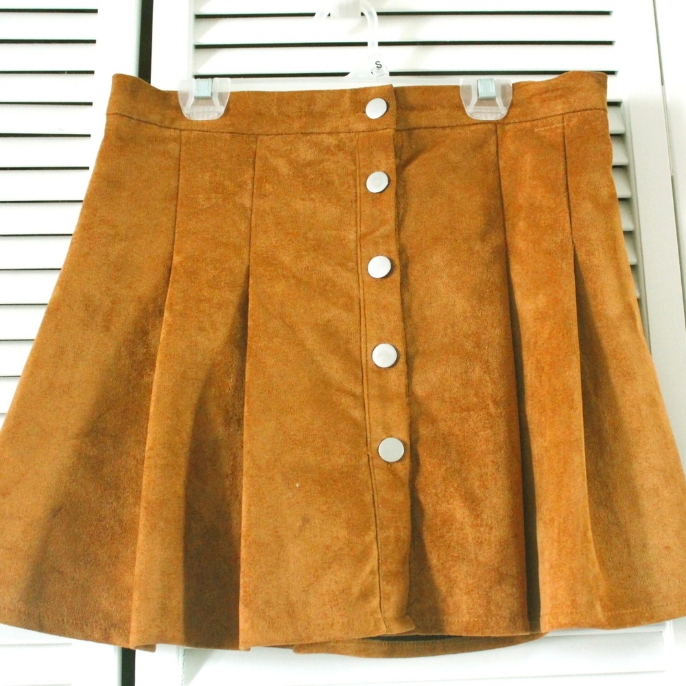 Faux Suede Mini Skirt